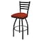 Holland Bar Stool Co 36" Swivel Bar Stool, Pewter Finish, Graph Poppy Seat 41036PW021 - alternate 1